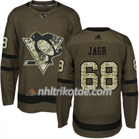 Pittsburgh Penguins Trikot Jaromir Jagr 68 Adidas 2017-2018 Camo Grün Authentic - Herren